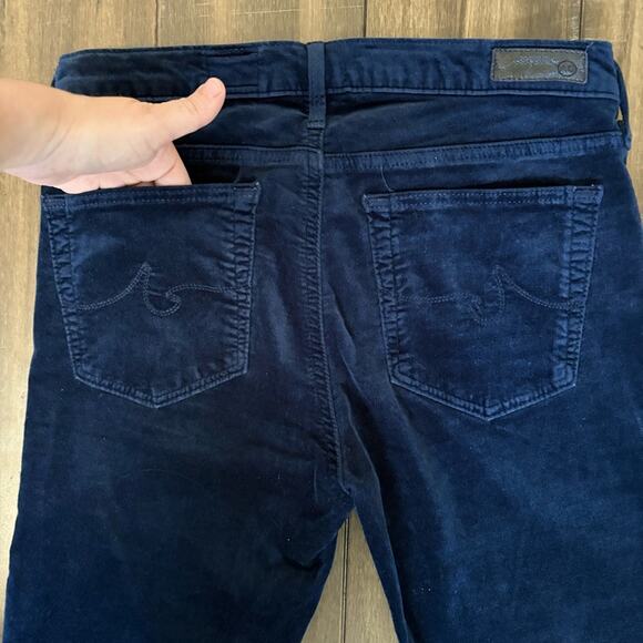 AG Adriano Goldschmied size 26 Deep Blue Skinny Jeans Low Rise Velour - Picture 11 of 11